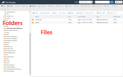 File manager parts